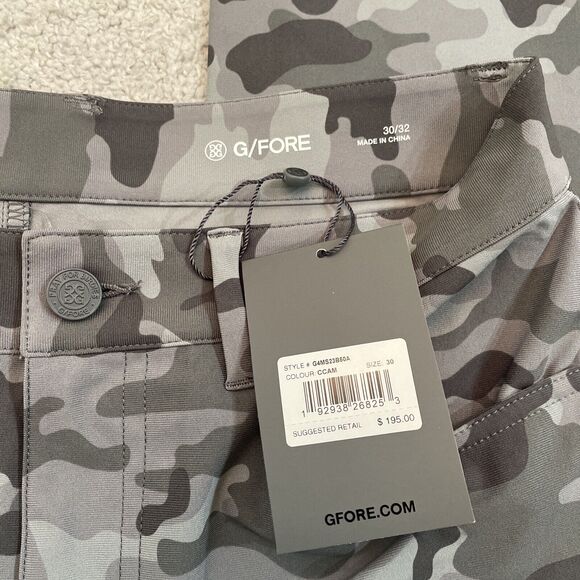 G Fore Pants Mens 30 X 32 Camouflage Print Gray Golf Athleisure NWT NEW - Picture 2 of 12